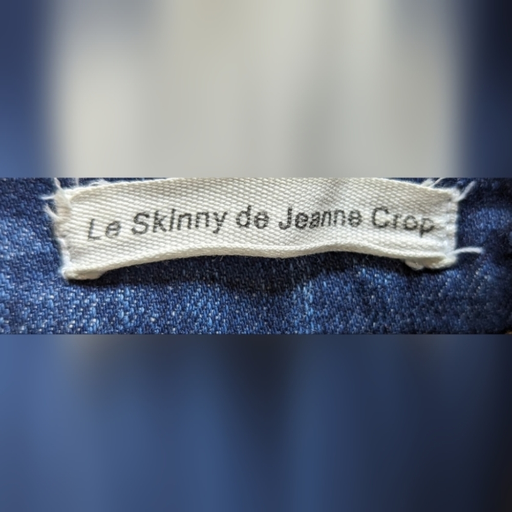 GUC Frame Le Skinny de Jeanne Crop in the York style dark distressed wash frayed - Picture 6 of 16